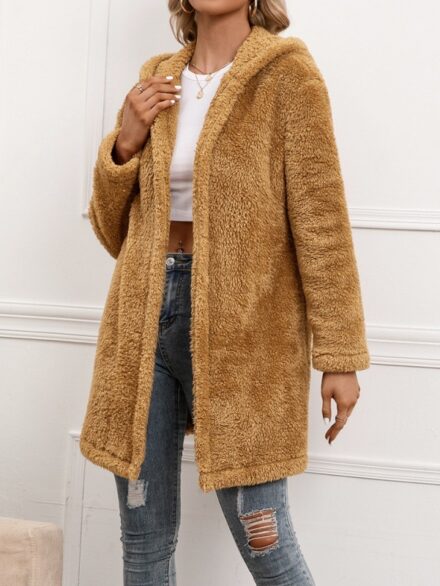 13d6da43 1be3 4bf9 8d5a 049b430689f2-Lamb Wool Mid-length Hooded Trench Cardigan CoatWomlike 💞 Elevating Women's Fashion #1 ! - Low Price High Quality