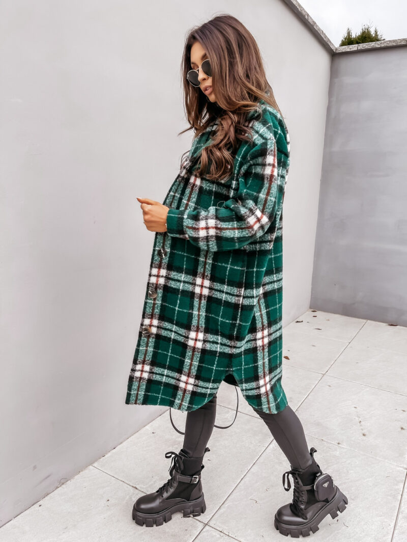 1617434409491-Casual Long Woolen Coat with Warm Plaid, Button LapelWomlike 💞 Elevating Women's Fashion #1 ! - Low Price High Quality