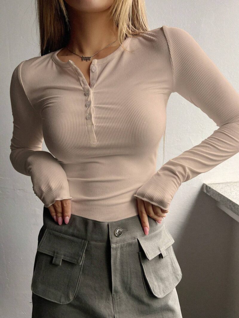 3160727b 5851 4df9 84cf 036afb9af54e-Chic Comfort: Women's Half-Button Long Sleeve TeeWomlike 💞 Elevating Women's Fashion #1 ! - Low Price High Quality