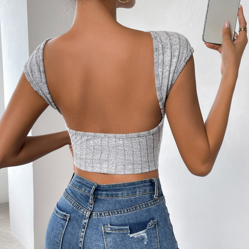 3645063d 118f 4b0f 87f8 9860e49dd394-Hot and Sexy Women's Backless Slim Knitted TopWomlike 💞 Elevating Women's Fashion #1 ! - Low Price High Quality