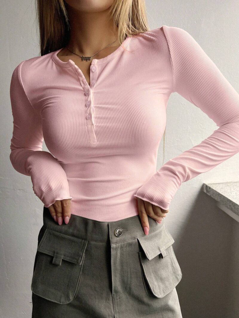 6d6dd0e8 c85d 4979 9687 f4209d35c4f1-Chic Comfort: Women's Half-Button Long Sleeve TeeWomlike 💞 Elevating Women's Fashion #1 ! - Low Price High Quality